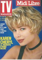 TV MAGAZINE  N° 17269  " KAREN CHERYL  " -     JANVIER  1993 - Television