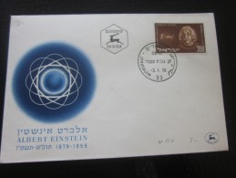 1956  JERUSALEM  ISRAEL FDC First Day Cover  Yom A Richon 1er Jour D'émission With TABS N° 110 Y& T - Covers & Documents