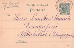 P 33I. Gel.1894 Deutschland Deutsches Reich Bahnpoststempel - Briefkaarten