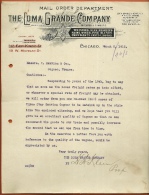 Courrier Commerce Cognac SAUVION 1912 The LOMA GRANDE Company CHICAGO Alcool Avant Prohibition JUDAICA * 16 - Estados Unidos