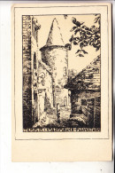 0-2090 TEMPLIN, Stadtmauer / Pulverturm, Künstler-Karte Exner - Templin