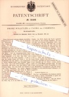 Original Patent - Franz Wächtler In Flöha Bei Chemnitz , 1880 ,  Schlundrohr !!! - Flöha