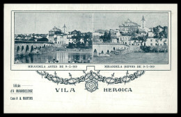 MIRANDELA - Vila Heroica - Antes De 09-02-1919 E Depois De 09-02-1919 ( Ed. D'a Mirandelense )   Carte Postale - Bragança