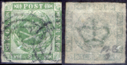 Danimarca-F0017 - 1858 - Y&T: N. 9 (o) - Privo Di Difetti Occulti. - Used Stamps