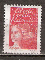 Timbre France Y&T N°3083 (05) Obl. Marianne Du 14 Juillet.  TVP.  Rouge. Cote 0.15 € - 1997-2004 Marianne Of July 14th