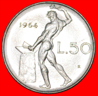 * NUDE VULCAN (1954-1989) ITALY  50 LIRAS 1964R UNCOMMON CONDITION!  LOW STARTNO RESERVE! - 50 Liras