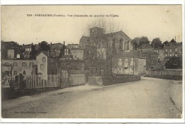 Carte Postale Ancienne Pouzauges - Vue D'ensemble Du Quartier De L'Eglise - Pouzauges