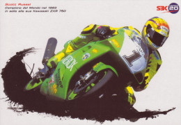 88-Motoiclismo-Scott Russel-Campione Mondo 1993-Kawasaki ZXA 750-Promocard 7478 - Motorcycle Sport