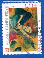 2003  N°  3585  TABLEAU DU PEINTRE WASSILY KANDINSKY OBLITÉRÉ YVERT TELLIER 1.40 € - Gebraucht