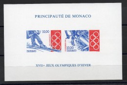 MONACO 1994 BLOC FEUILLET  NON DENTELE  N°63a NEUF **LUXE JEUX OLYMPIQUES LILLEHAMMER  COTE 220 EUROS - Winter 1994: Lillehammer