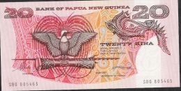 PAPUA NEW GUINEA P10b2  20  KINA  Intro.1985  Signature 5 (1994) RARE SIGNATURE   UNC. - Papua Nuova Guinea