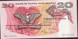 PAPUA NEW GUINEA P10b2  20  KINA  Intro.1985  Signature 5 (1994) RARE SIGNATURE   UNC. - Papua Nueva Guinea