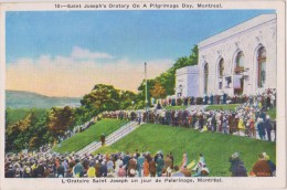 Carte Postale Ancienne,amérique,CANADA, QUEBEC,MONTREAL EN 1920,PILGRIMAGE,PELERINAG E,SAINT JOSEPH´S ORATORY,FOULE - Montreal