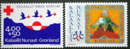 Greenland1993  70th Anniversary Or Red Cross   MiNr.236-37  MNH (**)  ( Lot  F 1995 ) - Ongebruikt