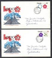 Canada FDC Mi 451-454 World Exposition EXPO Osaka 1970   Addressed - 1970 – Osaka (Japon)