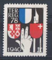 FP 398 - Troupes Territoriales - TER. REG. 78 Neuf - Etichette