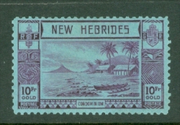 New Hebrides: 1938   Gold Currency - Lopevi Island & Canoe   SG63   10Fr   MH - Nuovi