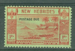 New Hebrides: 1938   Postage Due   SG D10   1Fr   MH - Unused Stamps