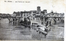 Roma. Isola Tiberina Con I Due Ponti - Fiume Tevere