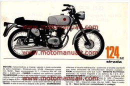 GILERA 124 5V STRADA 1970 Moto Depliant Originale Genuine Brochure Prospekt - Motor Bikes