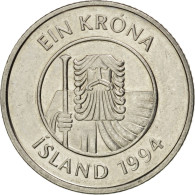 Monnaie, Iceland, Krona, 1994, SPL, Nickel Plated Steel, KM:27A - Iceland