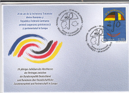 1608FM- ROMANIAN-GERMAN COOPERATION TREATY ANNIVERSARY, COVER FDC, 2012, ROMANIA - FDC