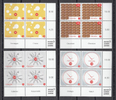 Suiza / Switzerland 2008 - Michel 2073-2076 - Blocks Of 4  ** MNH - Nuovi