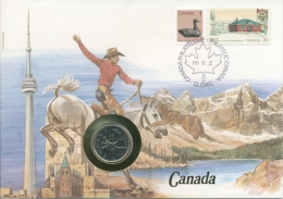 Kanada 1988 Numisbrief 25 Cent (G7339) - Brieven En Documenten