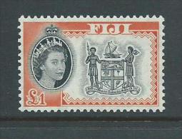 Fiji 1959 QEII 1 Pound Coat Of Arms Definitive MLH - Fidji (...-1970)