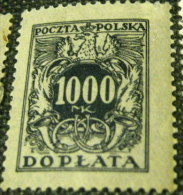 Poland 1923 Coat Of Arms & Post Horns 1000m - Used - Taxe