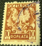 Poland 1950 Coat Of Arms 10gr - Used - Impuestos