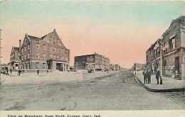 242213-Indiana, Gary, Broadway From Sixth Avenue, Business Area, 1914 PM - Gary