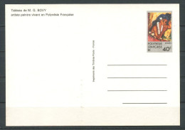 POLYNESIE 1984 Entier Postal N° 1 Neuf ** = MNH Superbe Cote 10 € Tableau De Bovy Peintures Paintings Carte - Ganzsachen