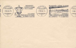 C03469 - Czechoslovakia (1936) Praha 25: Masaryk National Stadium; X. Central European Cup Finals A.C.Sparta-F.K.Austria - Covers & Documents