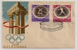 Pologne, 1956, Jeux Olympiques De Melbourne, Stade, Special Cancellation, Warszawa, 2-11-56 - Ete 1956: Melbourne