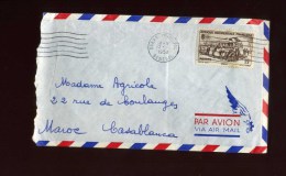 - FRANCE COLONIES . A.O.F. 1934/59 . AFFRANCHISSEMENT SIMPLE SUR LETTRE DE 1952 POUR LE MAROC . - Lettres & Documents