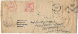 GB - Regno Unito - GREAT BRITAIN - UK - 1947 - 1d - Red Cancel - Post Paid - Change Of Address - Viaggiata Da Malvern... - Machines à Affranchir (EMA)