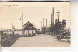 F 57270 UCKANGE / UECKINGEN, Bahnhof / La Gare / Station, 1918 - Sarralbe