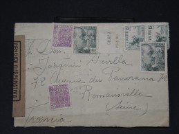 ESPAGNE- LETTRE . DE BARCELONE POUR LA FRANCE  AVEC CENSURE MILITAIRE  1940   LOT P3441 - Nationalistische Censuur