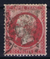 Delcampe - France: 1862 Yv Nr 24 A Rose Foncé  Used Obl - 1862 Napoléon III.