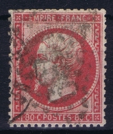 France: 1862 Yv Nr 24 A Rose Foncé  Used Obl - 1862 Napoleon III