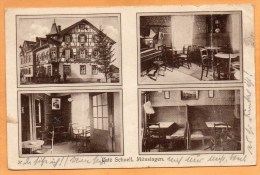 Cafe Schoell Munsingen 1920 Postcard - Muensingen