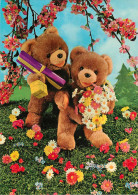 Jeux Et Jouets - Ours - Teddy Bear - Fleurs - Semi Moderne Grand Format - 2 Scans - état - Games & Toys