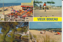 CPSM PETANQUE JEUX DE BOULES VIEUX BOUCAU LANDES MULTI VUES - Pétanque