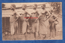 CPA - CONGO BELGE / ZAIRE / RDC - Jeunes Filles Mandibu - Woman Girl Girls Demi Nue Nude Enfant Kid Kind Ethnic Black - Non Classificati