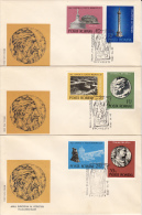 1707FM- ARCHAEOLOGY, MONUMENTS, COVER FDC, 3X, 1975, ROMANIA - Archéologie