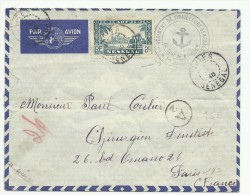 Cachet: Régiment De Tirailleurs Sénégalais + Ancre Sur Lettre De Thiès De 1940 Pour Paris - Briefe U. Dokumente