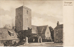 Edwardian Postcard Swanage Parish Church Wrench Series St Mary The Virgin Dorset - Swanage