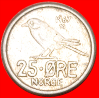* BIRD (1958-1973): NORWAY ★ 25 ORE 1967! OLAV V (1957-1991) LOW START ★ NO RESERVE! - Norvège