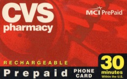 CARTE PREPAYEE ETATS-UNIS  MCI  30 Minutes  CVS Pharmacy    ******6 - Otros & Sin Clasificación